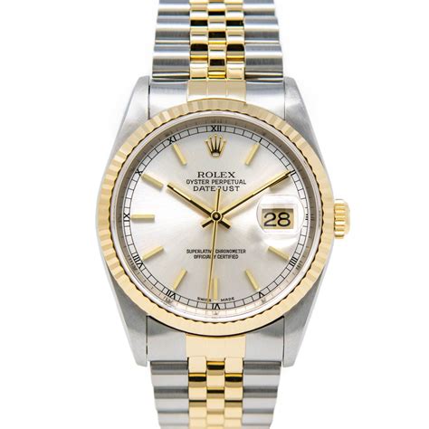 rolex date just gold silver|Rolex Datejust silver price.